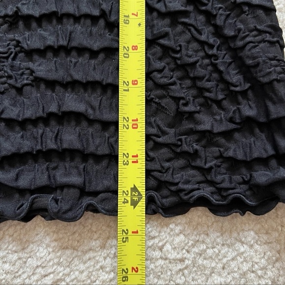 Haystack Waffle Textured Top Black 3/4 Sleeves V-neck Women's Size M - Picture 13 of 16